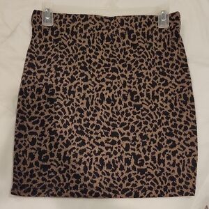 Leopard Print Mini Skirt